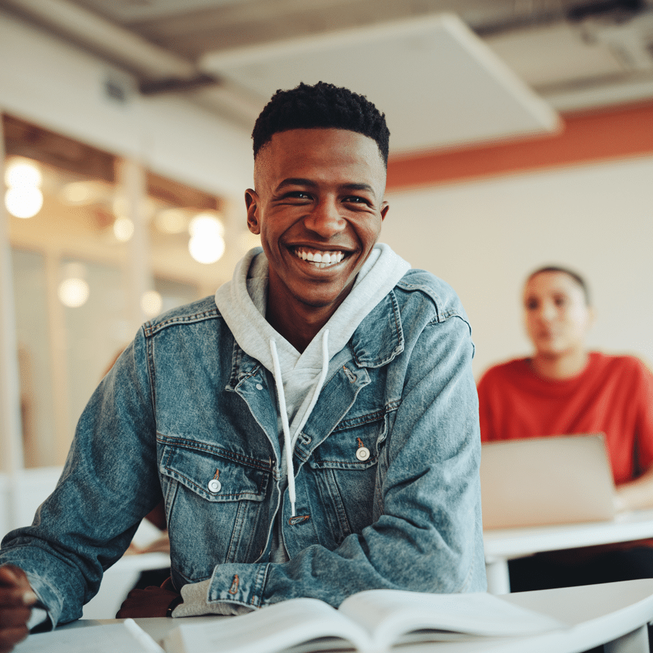 Student Smiling in Class